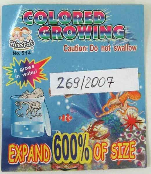 Giocattolo in espansione – creature marine, "Colored grow" — foto 7 dell'alert 1023/08