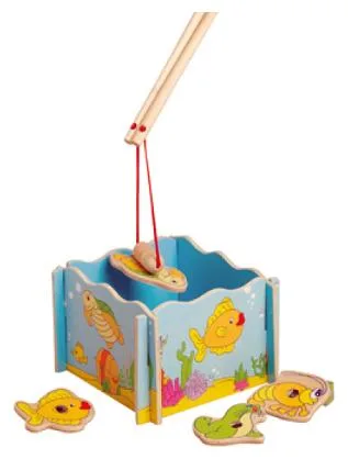 Giocattolo magnetico da pesca in legno (Kruidvat)