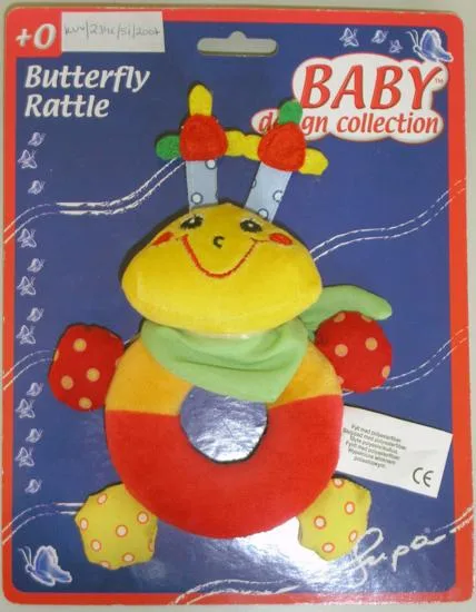 Giocattolo morbido – sonaglio. (Baby Design Collection Butterfly Rattle.)