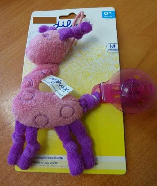 Supporto di succhietto «Giraffe soother cord» (Difrax)