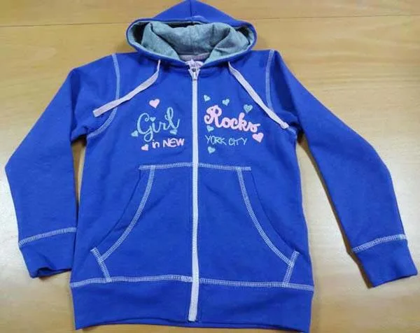 Felpa per ragazze «Girl hooded fleece» — foto 2 dell'alert A12/1278/15