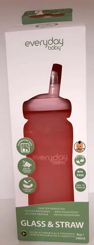Biberon per bambini «Glass &amp; Straw Bottle» (Everyday baby)