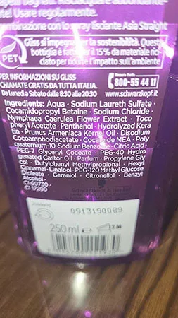 Shampoo «Gliss Hair repair con Keratina liquida» — foto 6 dell'alert A12/02019/23