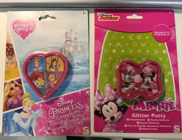 Mastice «Glitter Putty» (1) Disney Princess 2) Disney Junior, Minnie)