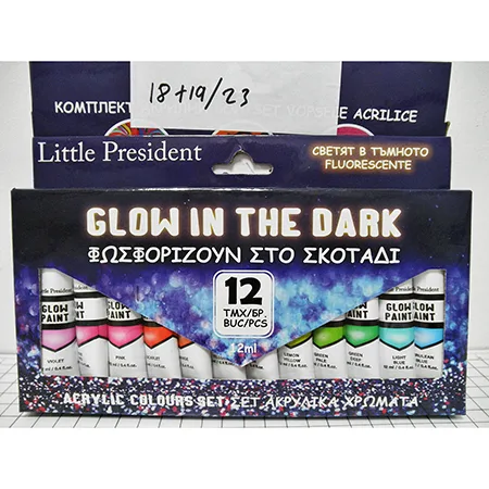 Set di vernici acriliche «"GLOW IN THE DARK ACRYLIC COLOURS SET"» — foto 6 dell'alert A12/00129/24