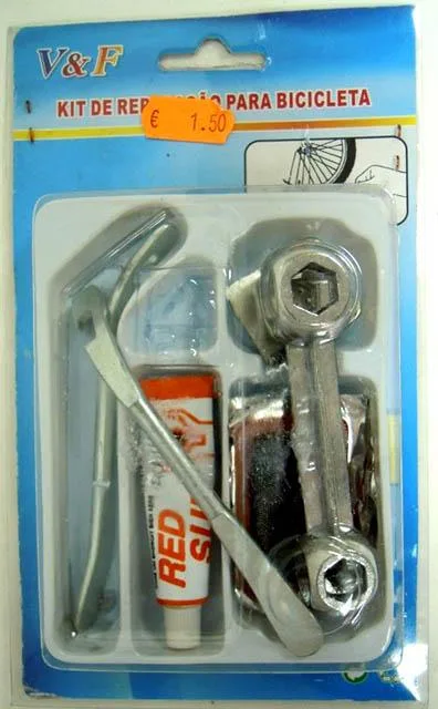 Kit di riparazione biciclette con colla «(Glue) Red Sun» (V&amp;F)