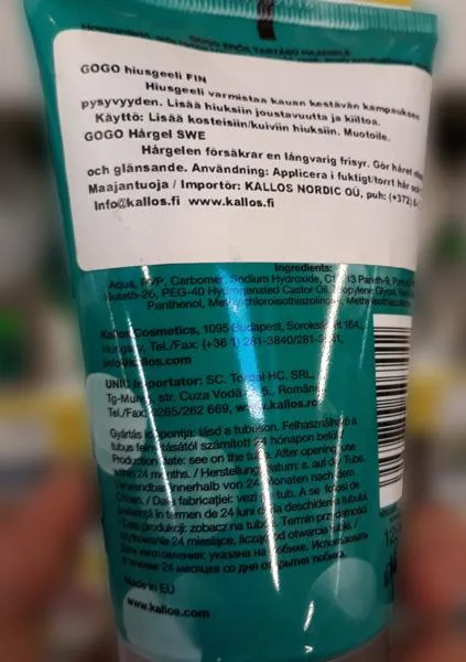 Gel per lo styling dei capelli «gogo Styling gel strong hold» — foto 2 dell'alert A12/0936/18