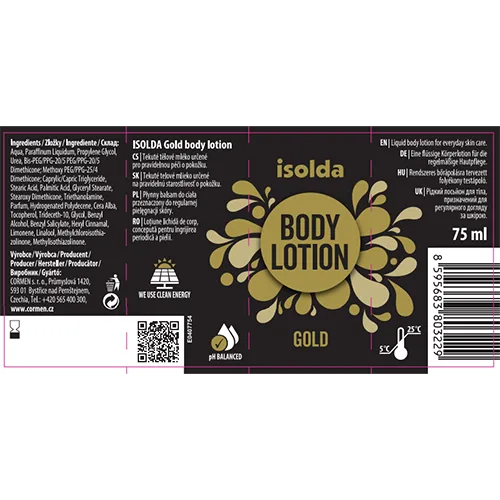 Lozione per il corpo «Gold body lotion» — foto 5 dell'alert SR/04466/25