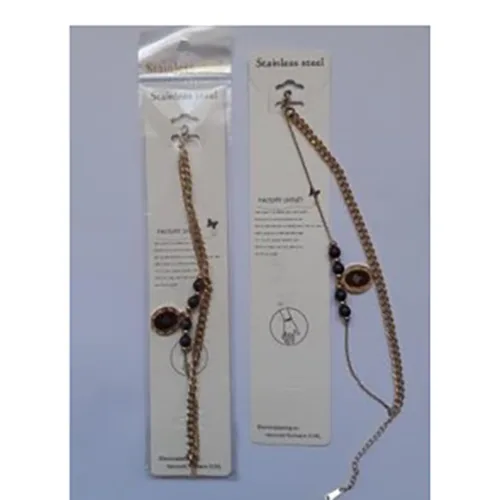 Bracciale «Gold Coloured Bracelet with Black Beads» (Findikci)