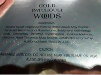 Profumo «Gold patchouli woods» — foto 2 dell'alert A12/01582/22