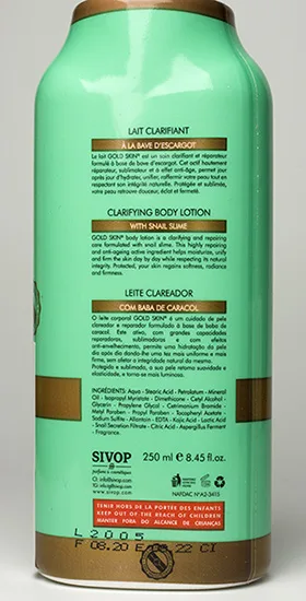 Crema schiarente per la pelle «Gold Skin Clarifying Body Lotion with Snail Slime» — foto 7 dell'alert A12/01151/21