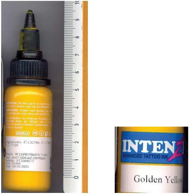 Inchiostro del tatuaggio «GOLDEN YELLOW» (INTENZE)