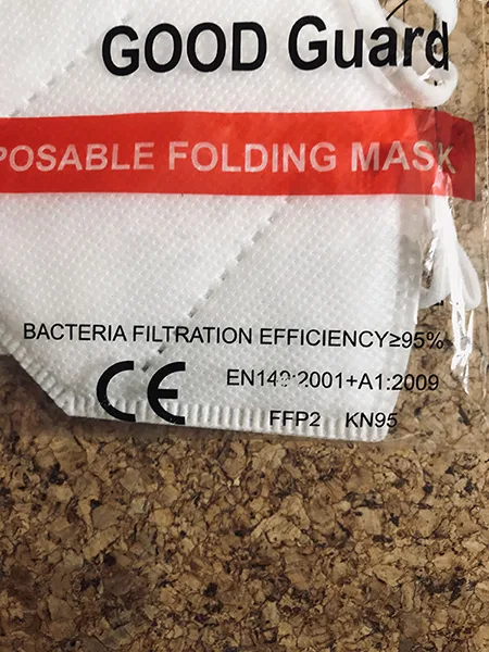 Maschera protettiva «"Good Guard", "DISPOSABLE FOLDING MASK"» — foto 5 dell'alert INFO/00106/22
