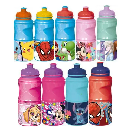 Bottiglia d'acqua per bambini «GOURDE ENFANTS STITCH/MINNIE/ SPIDERMAN/POKEMON/PAT PATROUILLE/SUPER MARIO/REINE DES NEI…» (*STOR*)