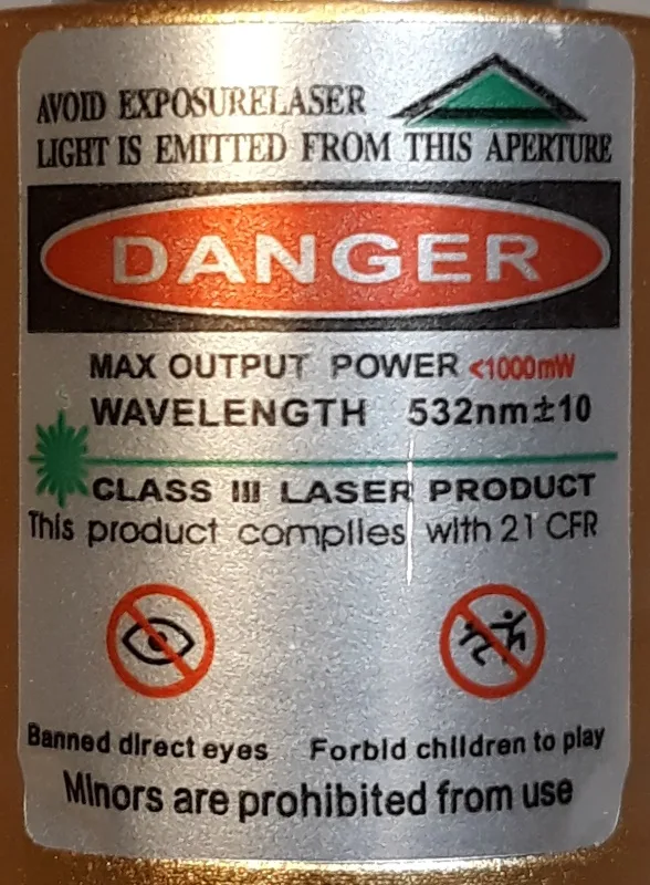 Puntatore laser «GREEN LASER POINTER» — foto 3 dell'alert A12/01836/21