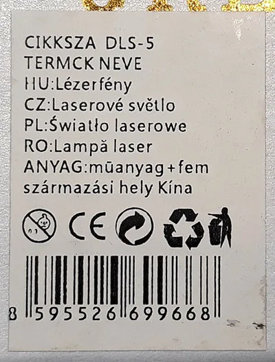 Puntatore laser «GREEN LASER POINTER/Lézerfény»