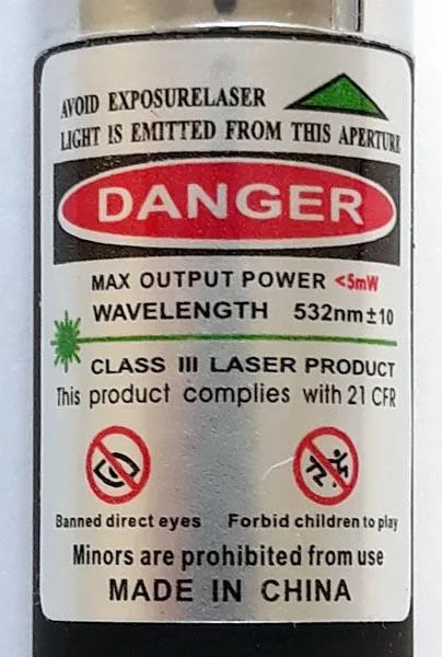 Puntatore laser «Green Laser Pointer» — foto 4 dell'alert A12/1578/19