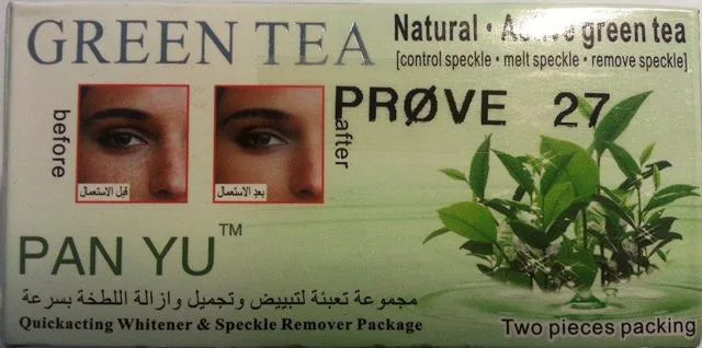 Prodotto schiarimento della pelle «Green Tea Quickacting Whitener &amp; Speckle Remover Package» (Pan Yu)