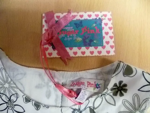 Abito da ragazza «Grey Floral Dress» (Sugar Pink)