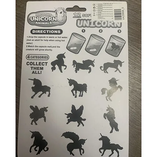 figurine espandibili giocattolo «Growing unicorn animals» — foto 2 dell'alert SR/03637/25