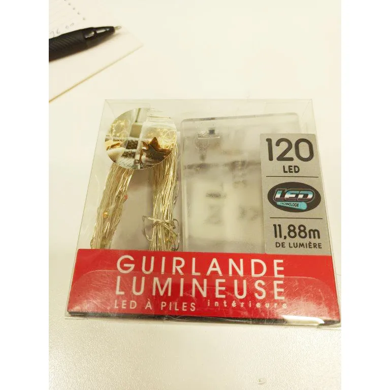 Catena di illuminazione «GUIRLANDE LUMINEUSE LED À PILES INTÉRIEURE 120 LED 11,88m DE LUMIÈRE» (ROLDAN)
