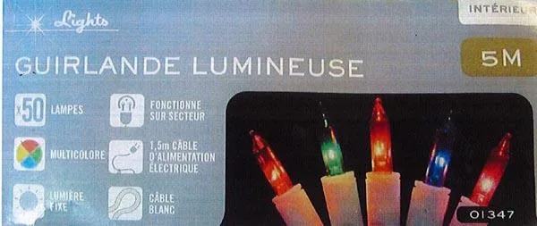 Catena di illuminazione «GUIRLANDE LUMINEUSE» — foto 3 dell'alert A12/0670/18