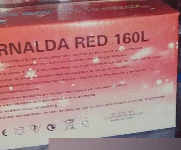 Catena di illuminazione «GUIRNALDA RED 160 L» — foto 2 dell'alert A12/0863/17