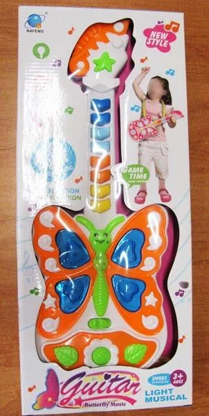 Chitarra giocattolo «Guitar Butterfly Music» (Nafeng)
