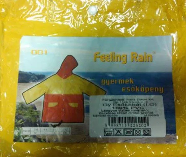 Impermeabile per bambini «gyermek esőköpeny ("Children's raincoat")» — foto 3 dell'alert A12/1496/15