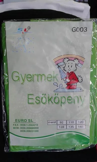 Impermeabile per bambini «Gyermek Esőköpeny ('Children's raincoat')» — foto 3 dell'alert A12/1380/14