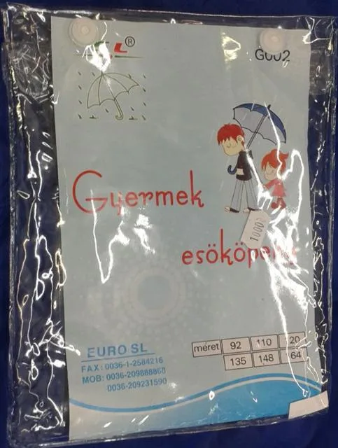 Impermeabile per bambini «Gyermek esőköpeny ("Children's raincoat")» (SL)
