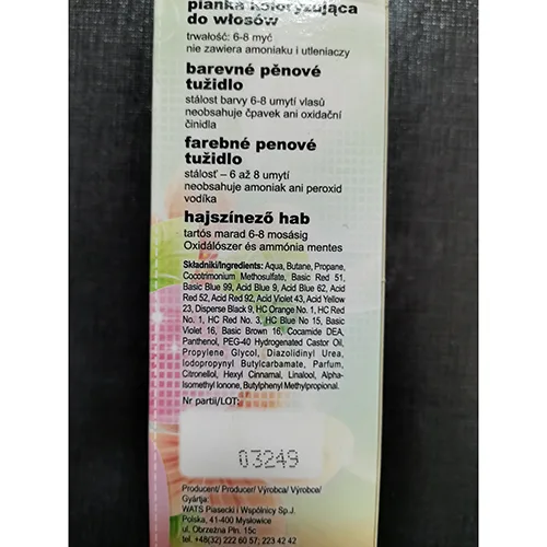 Mousse colorante per capelli «HAIR COLOR MOUSSE 47 měděná» — foto 2 dell'alert SR/03622/25