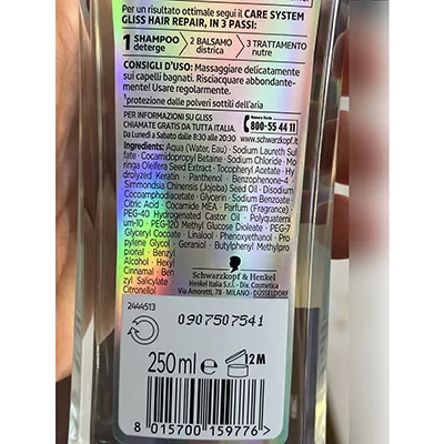 Shampoo «Hair Repair capelli appesantiti» — foto 2 dell'alert A12/02230/24