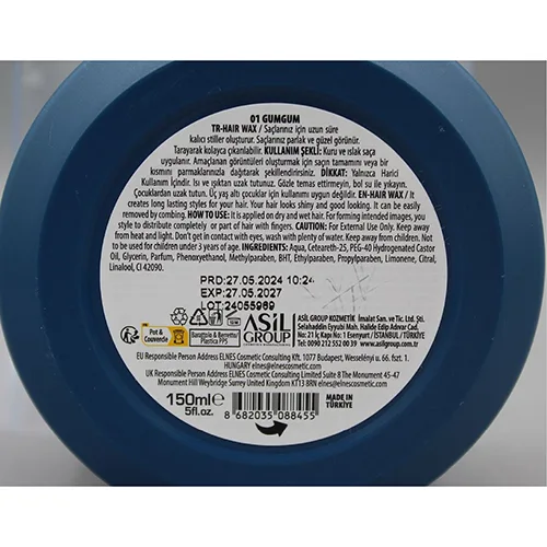 Cera per capelli «Hair Wax Gumgum» — foto 3 dell'alert SR/03403/25