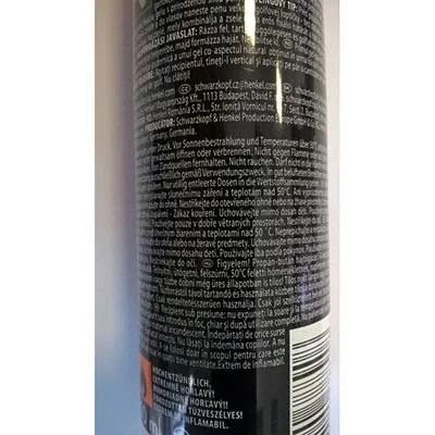 Schiuma di gel per capelli «Hairstyling gelfoam, POWER» — foto 5 dell'alert SR/00669/25