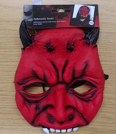 Maschera di fantasia-vestito «Half mask devil / Halbmaske Teufel» (Party x People, Rubie's)