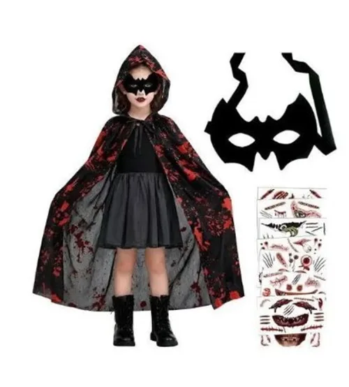 Costume da fancy-dress «Halloween Cape with Hood Child»
