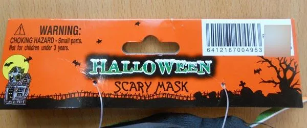 Maschera di fantasia-vestito «Halloween Scary Mask» (Worldex)