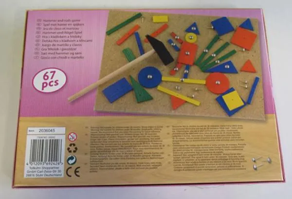 Set di giocattoli in legno «Hammer and nails game» — foto 3 dell'alert A12/1494/18