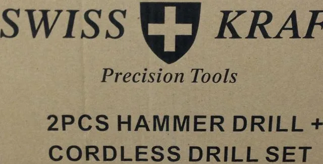 Trapani elettrici «Hammer Drill + Cordless Drill Set» (Swiss Kraft)