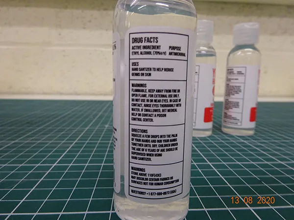 Disinfettante per le mani «Hand Sanitiser Gel» — foto 2 dell'alert A12/01847/20
