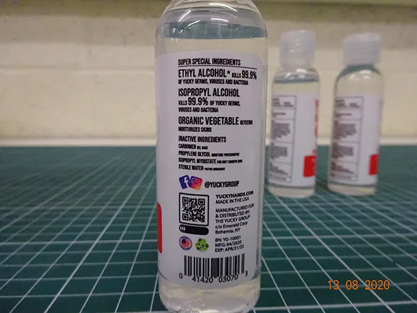 Disinfettante per le mani «Hand Sanitiser Gel» — foto 3 dell'alert A12/01847/20