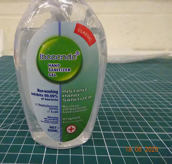 Disinfettante per le mani «Hand Sanitiser» — foto 2 dell'alert A12/01851/20