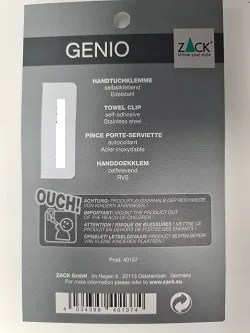 Clip dell'asciugamano «Handdoekklem zelfklevend» (ZACK)