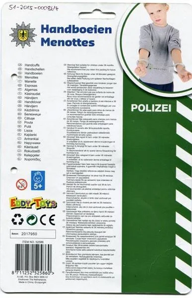 Manette giocattolo «Handschellen ("Handcuffs")» — foto 2 dell'alert A12/0827/15