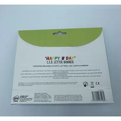Bandiera di compleanno del LED «Happy B'Day LED Letter Banner» — foto 2 dell'alert A12/03055/24