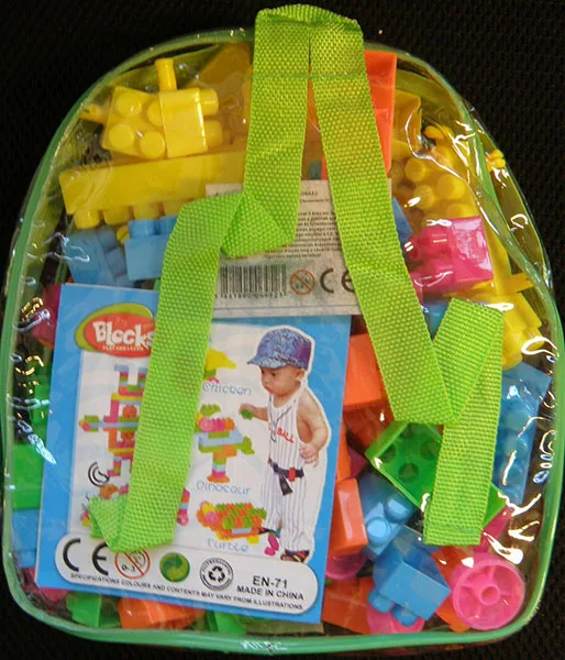 Giocattolo di costruzione in plastica «Happy Blocks toys / 100 pieces» (Lianchuang Toys)