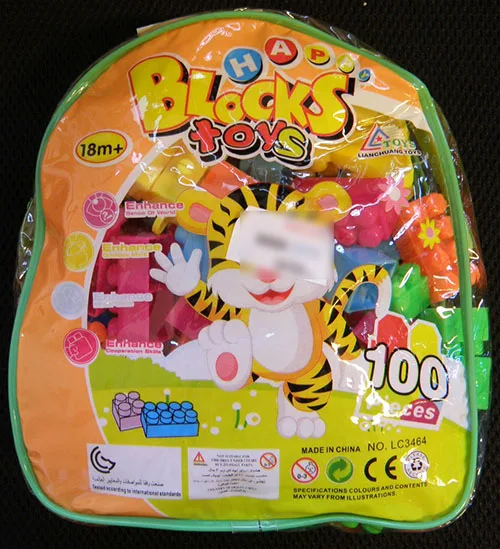 Giocattolo di costruzione in plastica «Happy Blocks toys / 100 pieces» — foto 2 dell'alert A12/01453/21