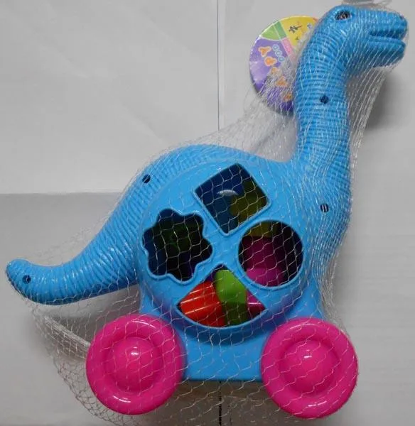 Giocattolo pull-along «Happy Childhood - Dinozaur T-Rex Ciagacz 28 cm (28 cm Pull string dinosaur with puzzle b…» (Zhong Ting / Hipo)