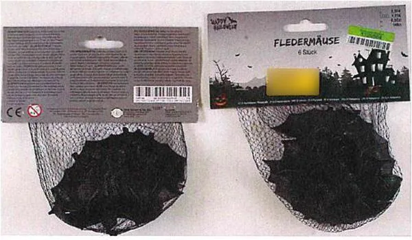 Pipistrelli di plastica «Happy Halloween - Fledermäuse 6 Stück» (Tedi)